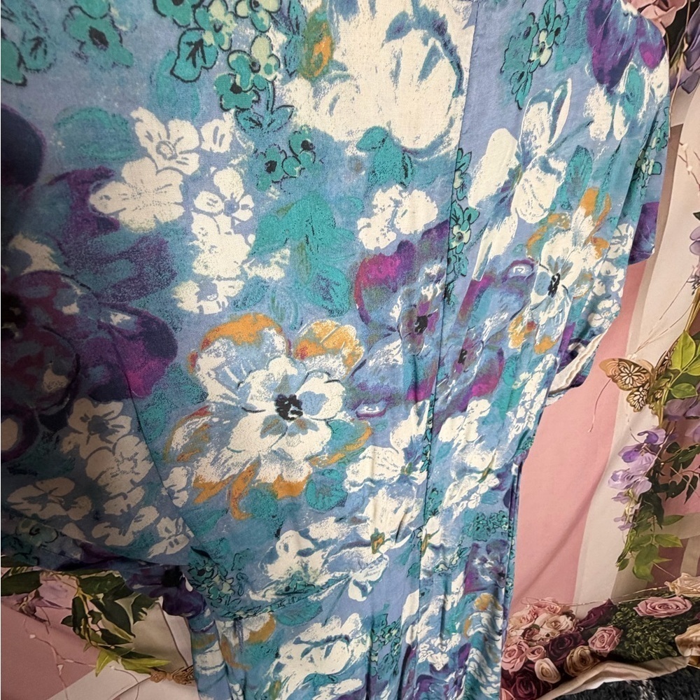 FREE PEOPLE Freddy Tie Mini Dress In Night Combo In Multi SIZE XS - Picture 8 of 10